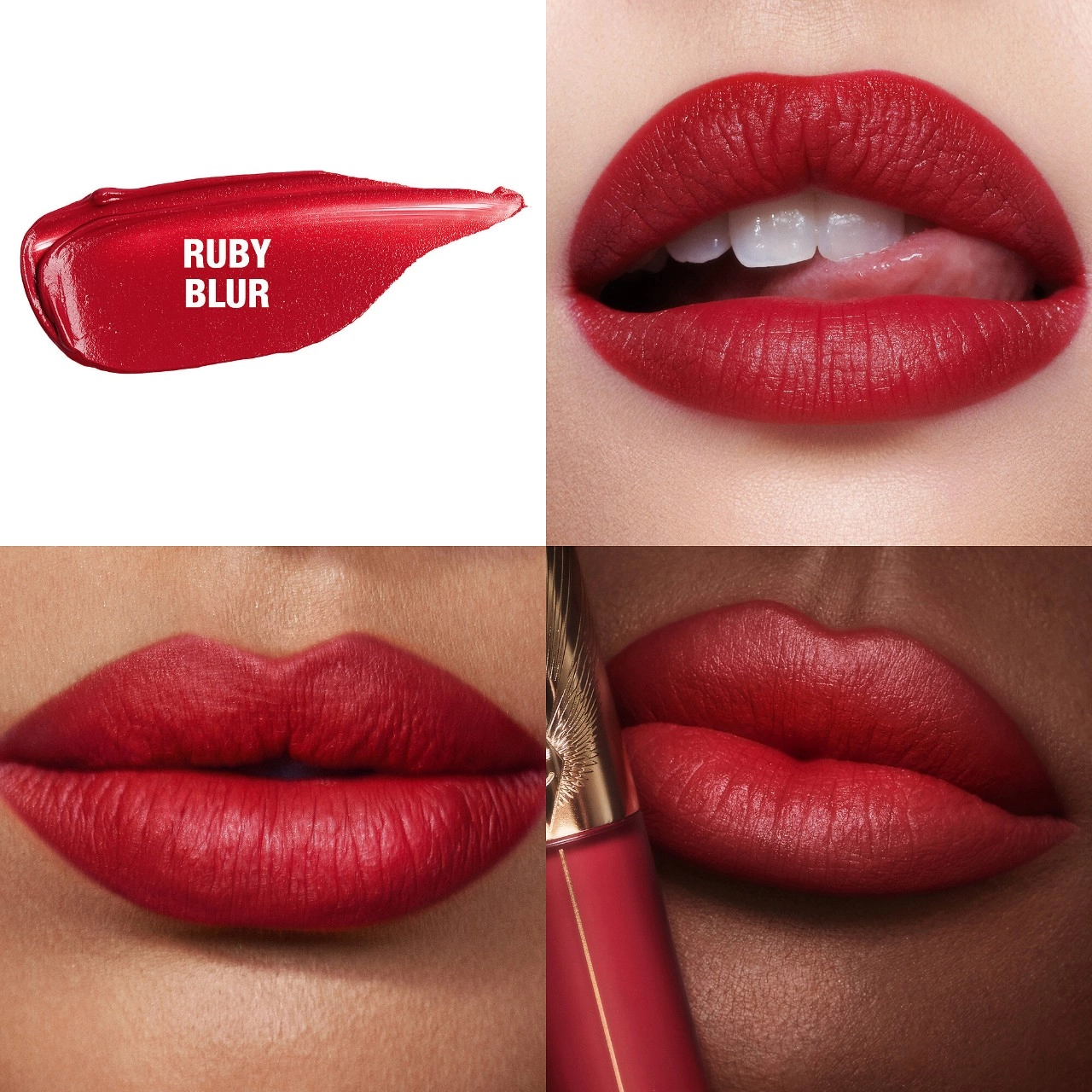 Charlotte Tilbury Airbrush Flawless Matte Lip Blur Liquid Lipstick - Ruby Blur (Ruby Red) Vegan - Image 2