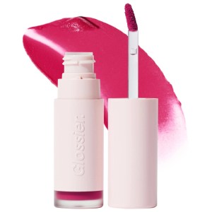 Glossier G Suit Soft Touch Lip Crème in Flip - Warm, Peony Pink
