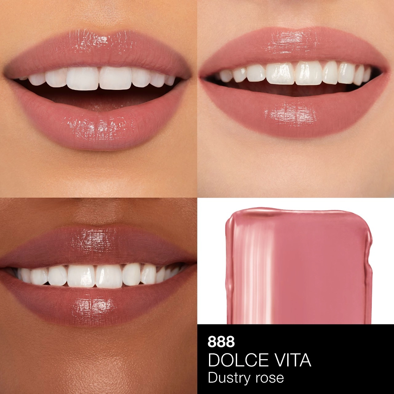 NARS Afterglow Sensual Shine Hydrating Lipstick in Dolce Vita 888 - Dusty Rose - Image 2