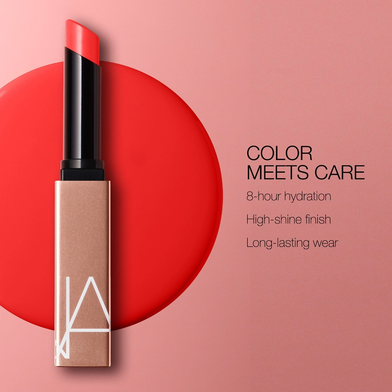 NARS Afterglow Sensual Shine Hydrating Lipstick in Truth or Dare 217 - Coral - Image 5
