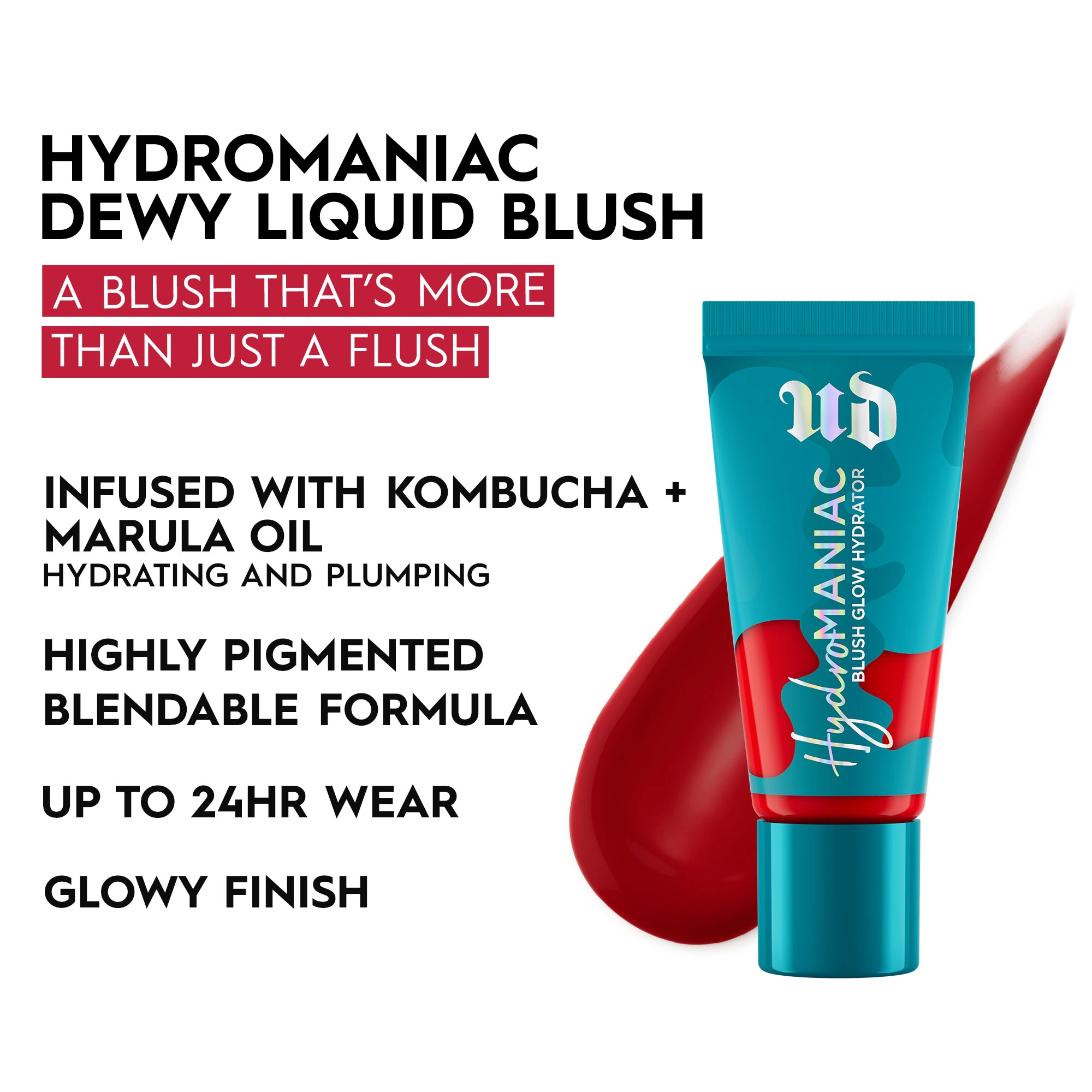 Urban Decay Hydromaniac Dewy Liquid Blush - Red Flag (Red Orange) - Vegan & Cruelty-Free - Image 5