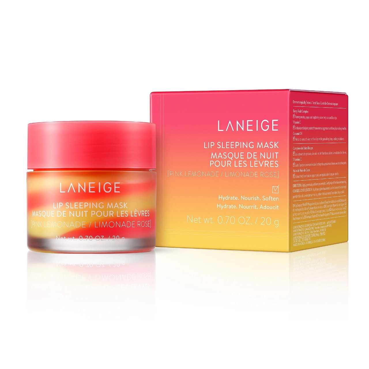 LANEIGE Lip Sleeping Mask Intense Hydration with Vitamin C - Pink Lemonade Swirl Limited Edition - Image 12