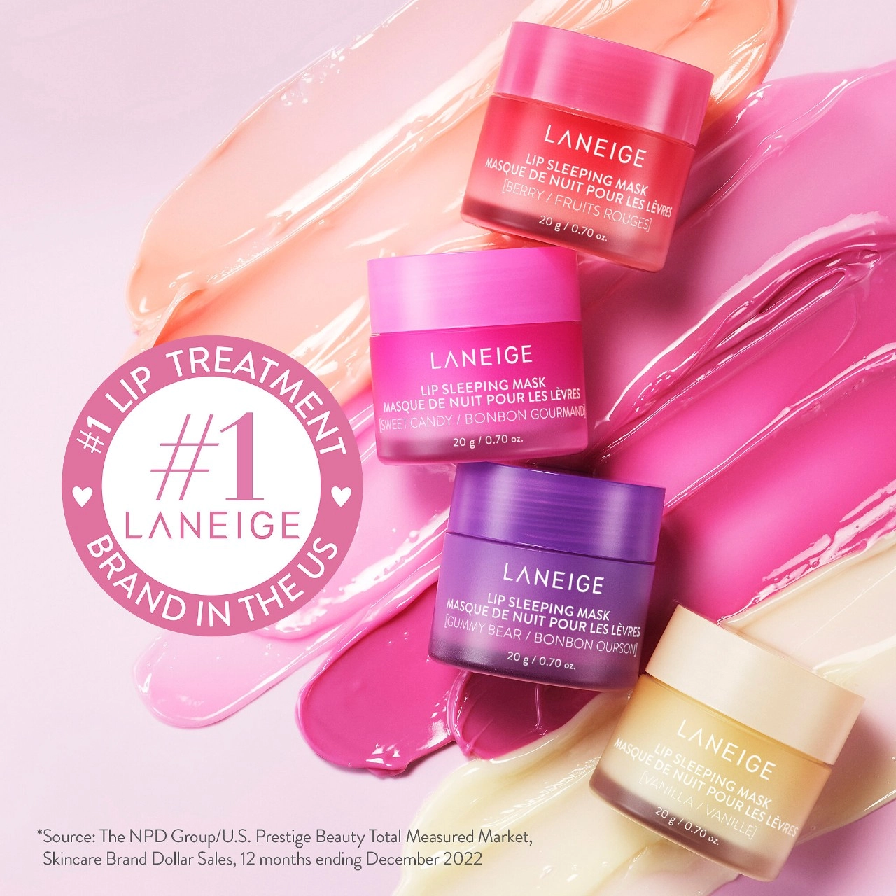 LANEIGE Lip Sleeping Mask Intense Hydration with Vitamin C - Pink Lemonade Swirl Limited Edition - Image 19
