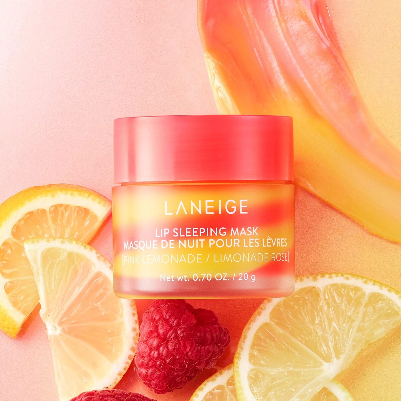 LANEIGE Lip Sleeping Mask Intense Hydration with Vitamin C - Pink Lemonade Swirl Limited Edition - Image 4