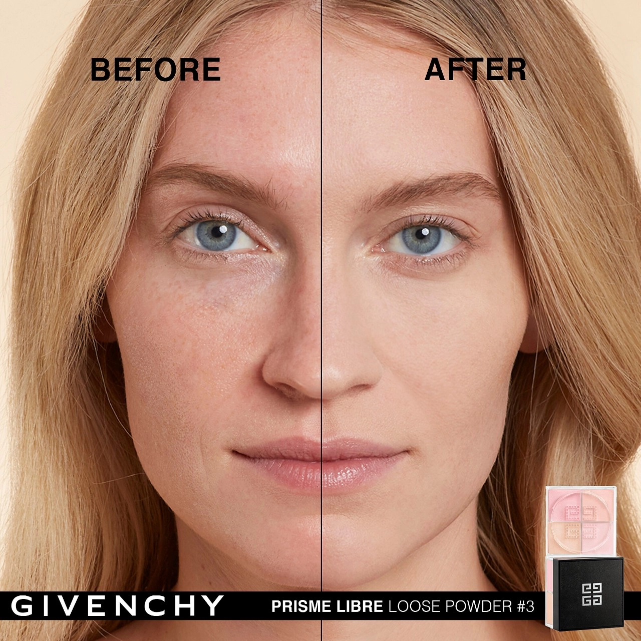 Givenchy Mini Prisme Libre Loose Setting and Finishing Powder Color: 3 Voile Rosé - Image 10