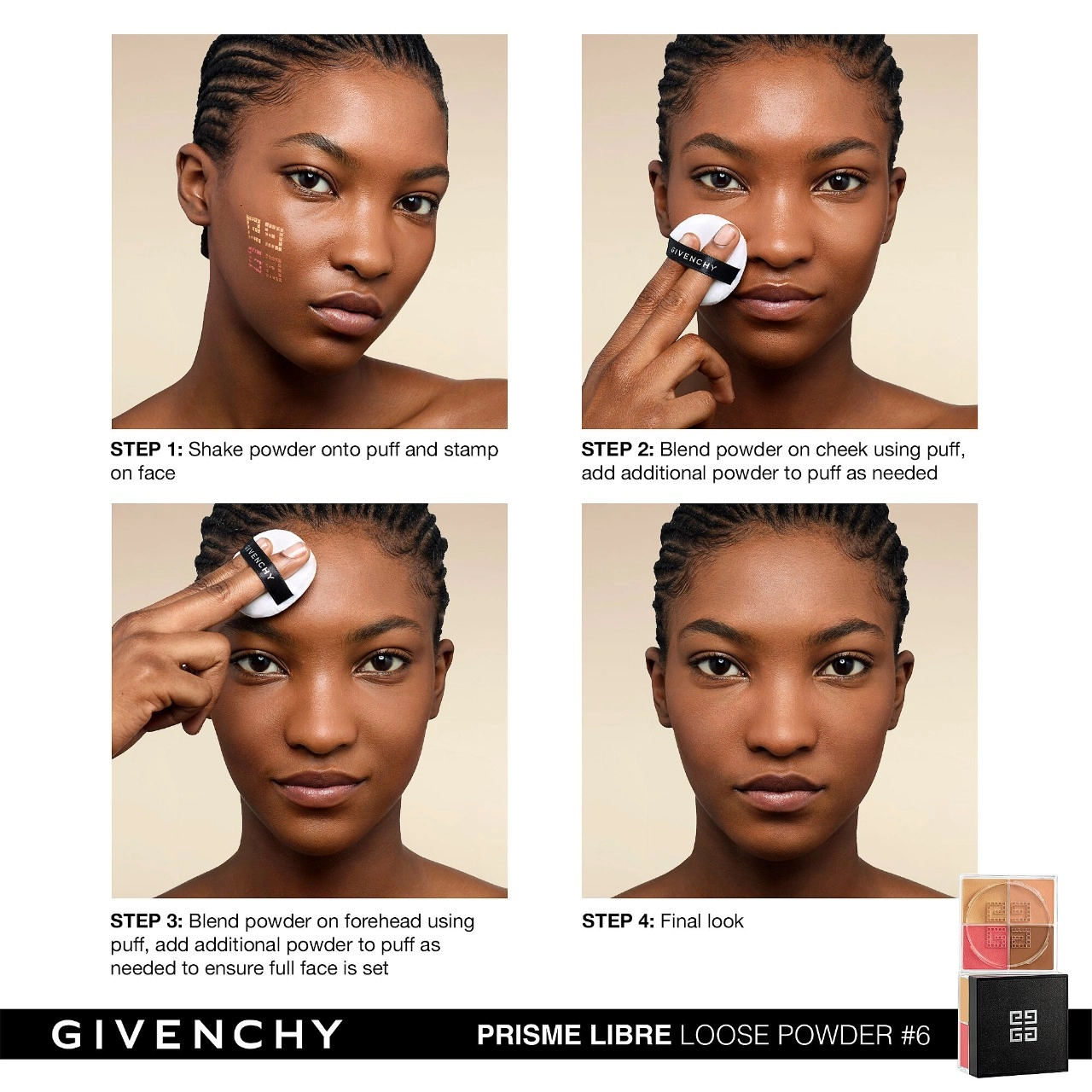 Givenchy Mini Prisme Libre Loose Setting and Finishing Powder Color: 3 Voile Rosé - Image 4