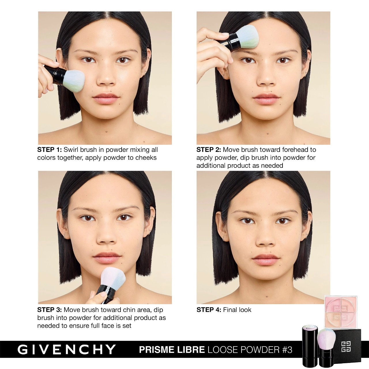 Givenchy Mini Prisme Libre Loose Setting and Finishing Powder Color: 3 Voile Rosé - Image 5