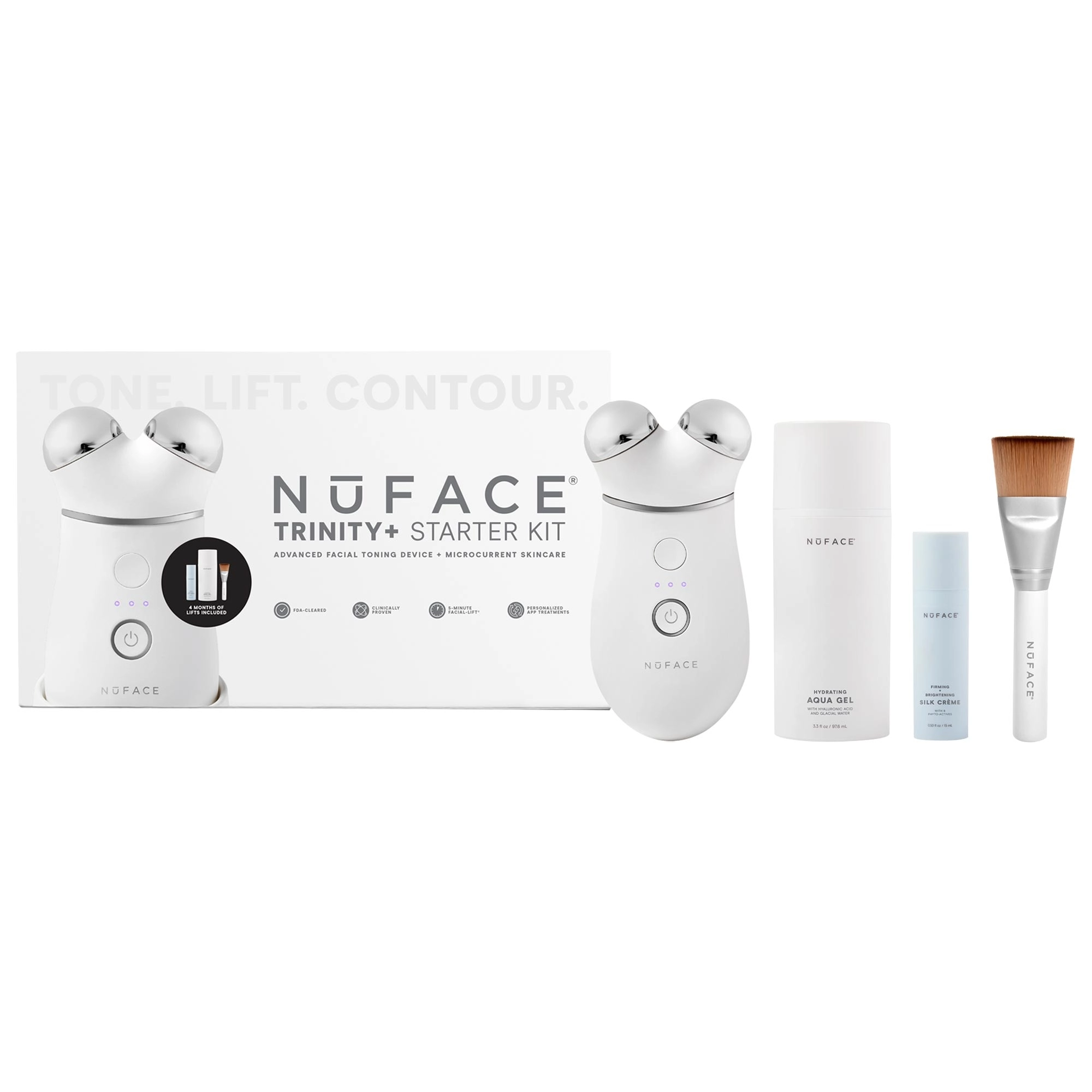 NuFACE Trinity+® Starter Kit - Hyaluronic Acid, Anti-Aging, Oil-Free