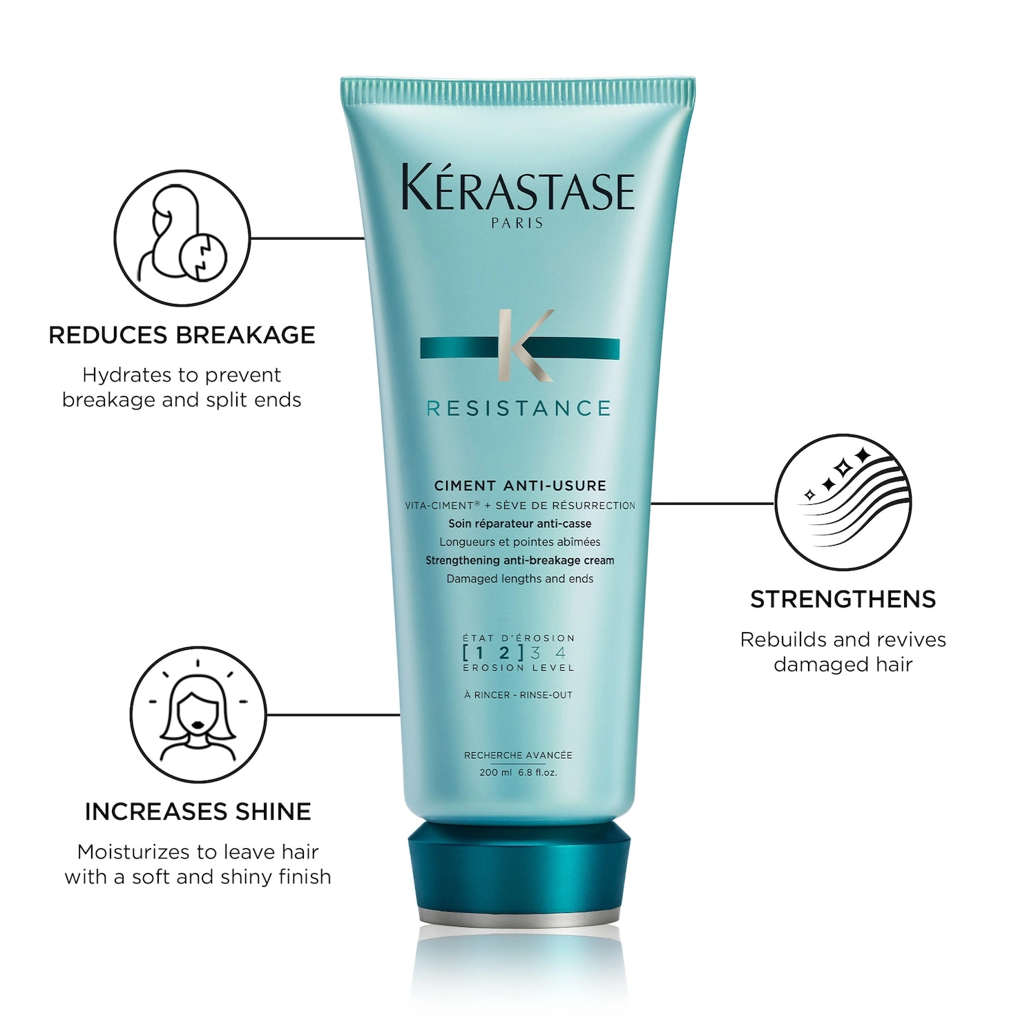 Kérastase Resistance Strengthening Shampoo and Conditioner Duo for Damaged Hair - Image 5