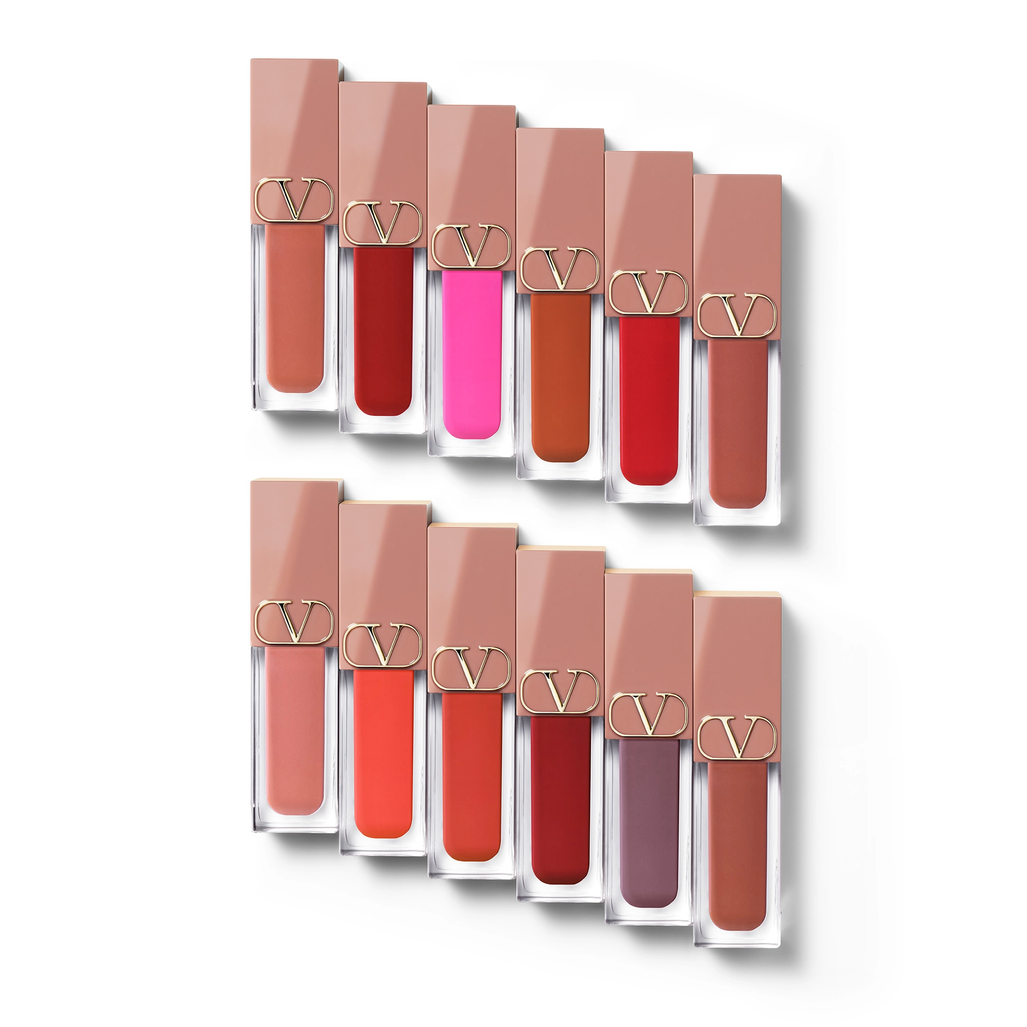 Valentino Liquirosso 2 in 1 Soft Matte Liquid Lipstick & Blush Color 110A Into The Nude - Nude Mauve - Image 8