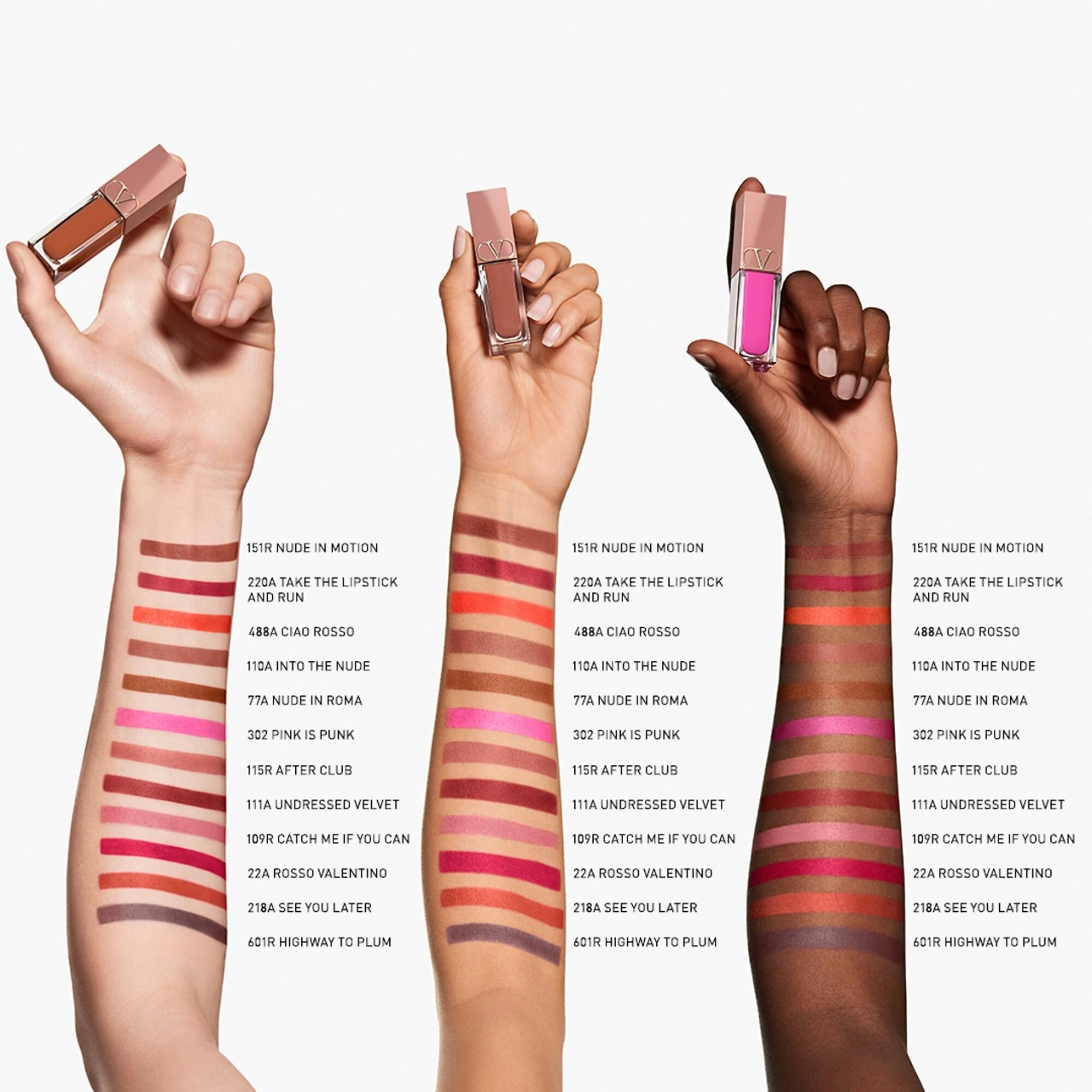 Valentino Liquirosso 2 in 1 Soft Matte Liquid Lipstick & Blush Color 110A Into The Nude - Nude Mauve - Image 2