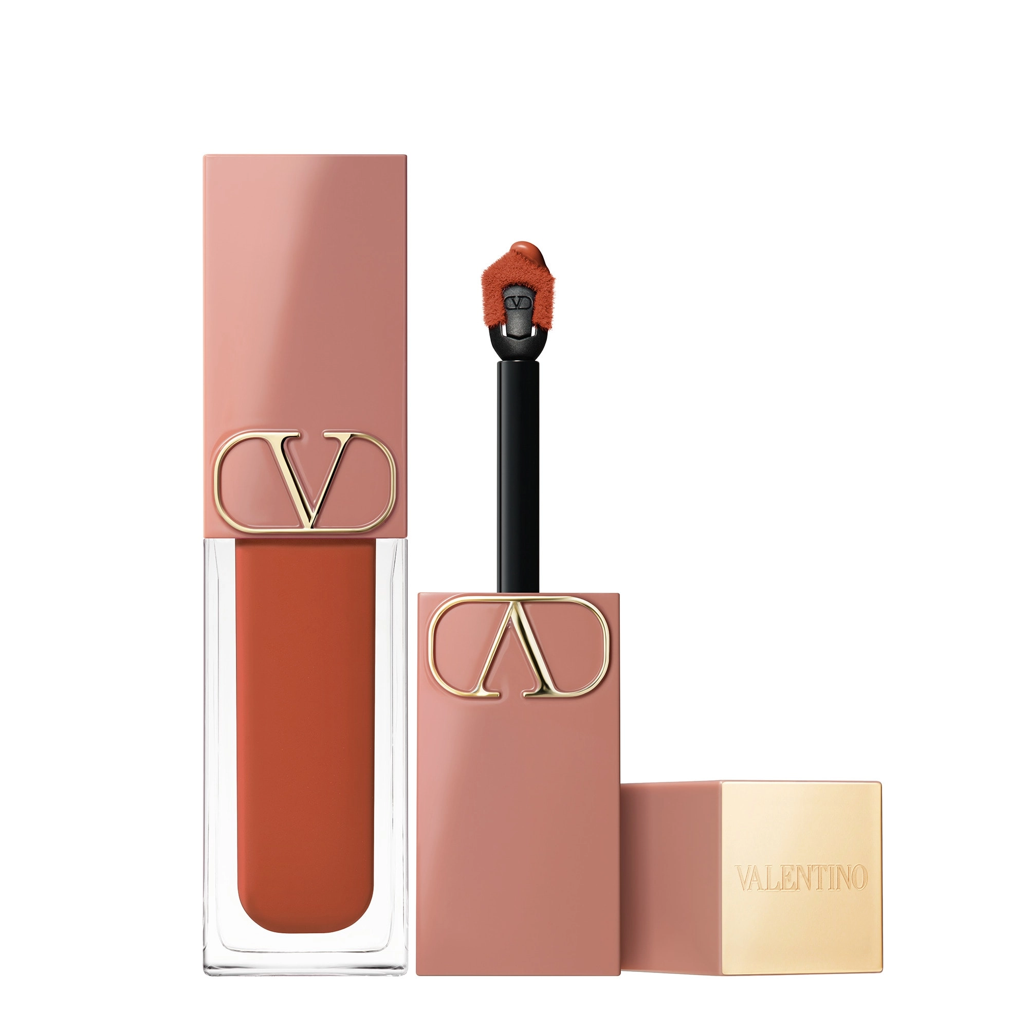 Valentino Liquirosso 2 in 1 Soft Matte Liquid Lipstick & Blush Color: 77A Nude In Roma