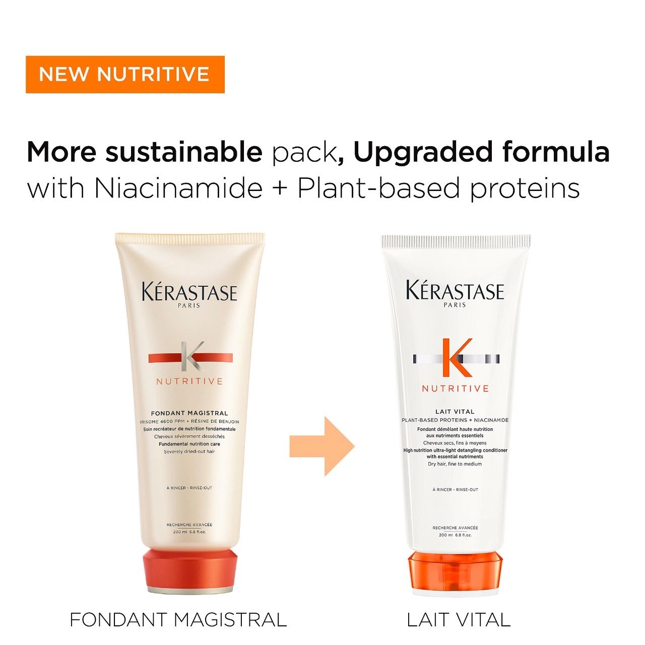 Kérastase Nutritive Hydrating Conditioner for Dry Hair - 6.8 oz / 200 ml - Increases Shine - Niacinamide - Image 3