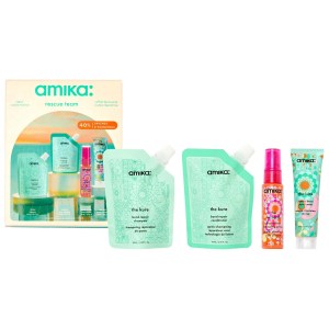 amika Mini Kure Repair Shampoo & Conditioner Set - Damage Repair, Heat Protection, All Hair Types