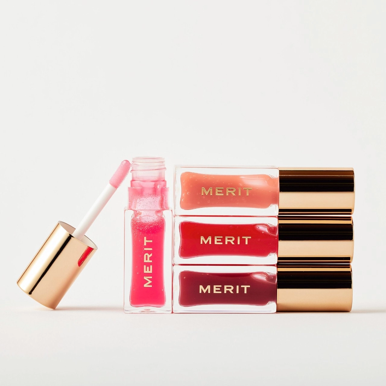 MERIT Shade Slick Gelée Sheer Tinted Lip Oil - Mapleton (Sheer Brown) Vegan - Image 6