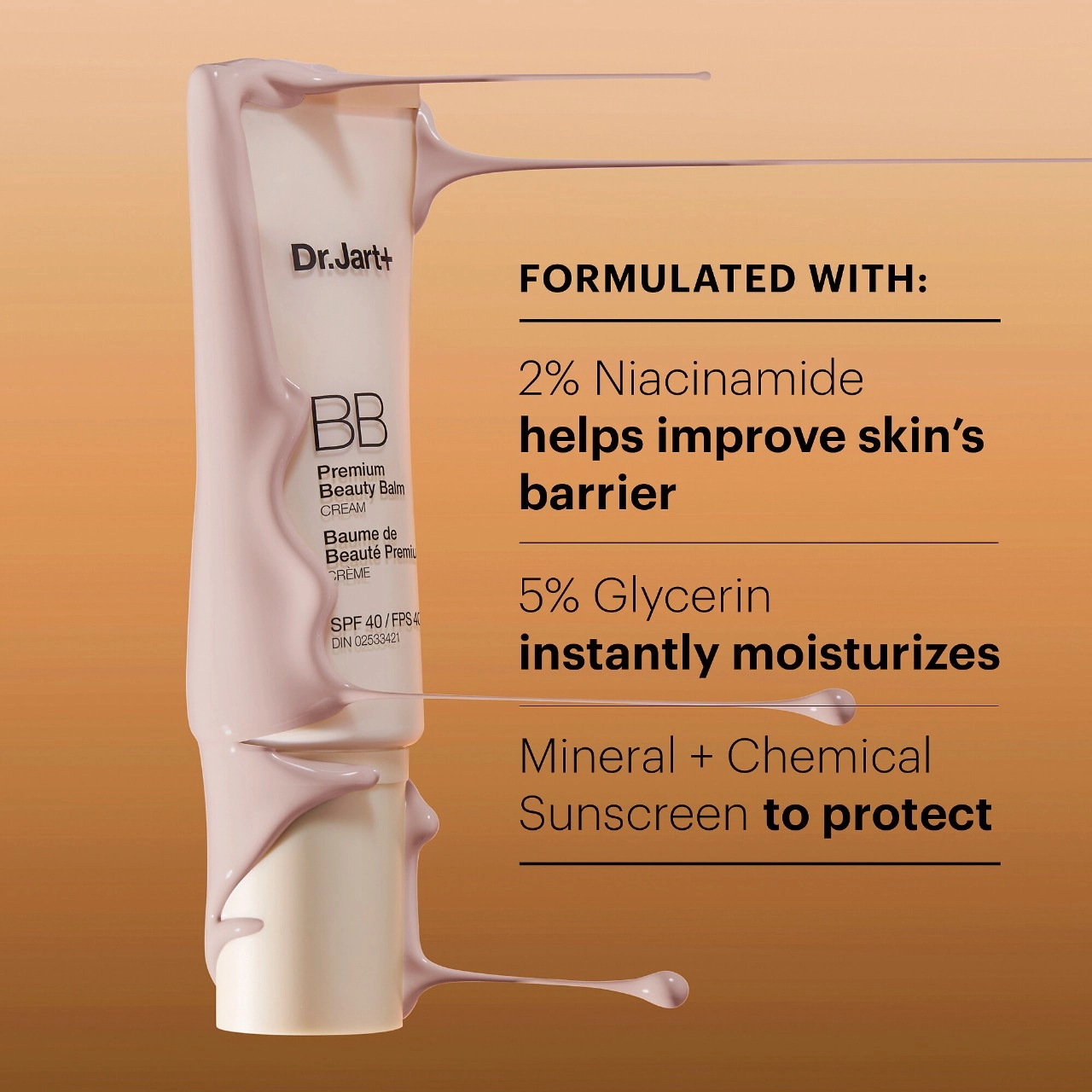 Dr. Jart+ Premium BB Tinted Moisturizer with Niacinamide and SPF 40 - Fair-Light Color - Image 6
