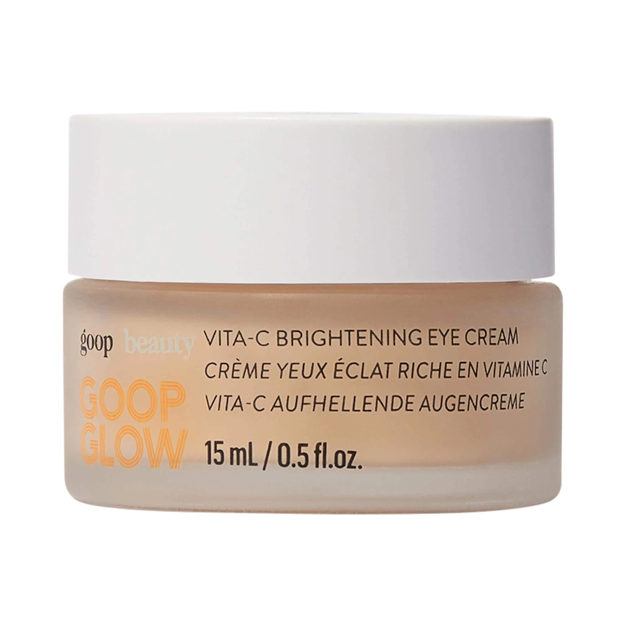 GOOPGLOW Vita-C Brightening Eye Cream 0.5 oz / 15 mL - Vitamin C, Niacinamide, Dark Circles, Dryness