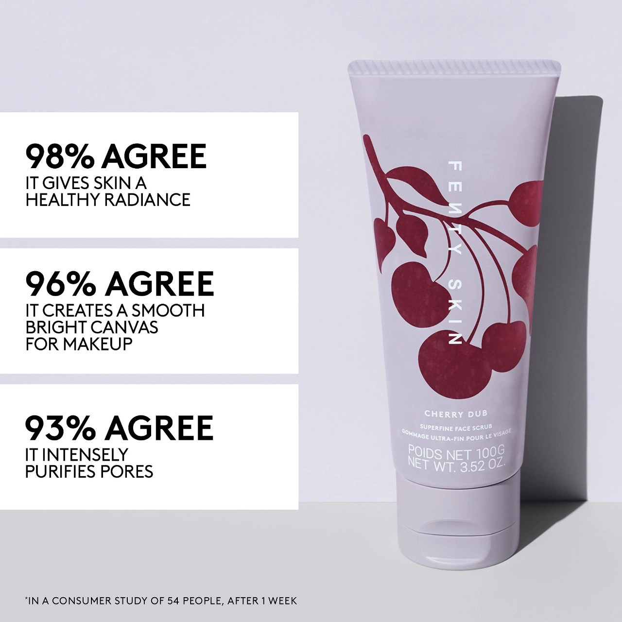 Fenty Skin Cherry Dub Superfine Daily Cleansing Face Scrub - 3.5 oz / 100 mL - Vegan - Image 6