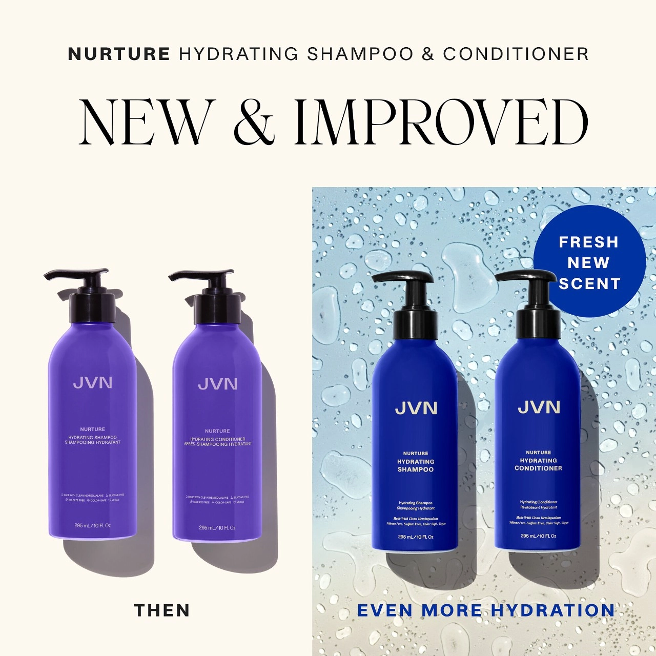 JVN Nurture Hydrating Shampoo For Dry Hair 10 oz / 295 ml - Image 4