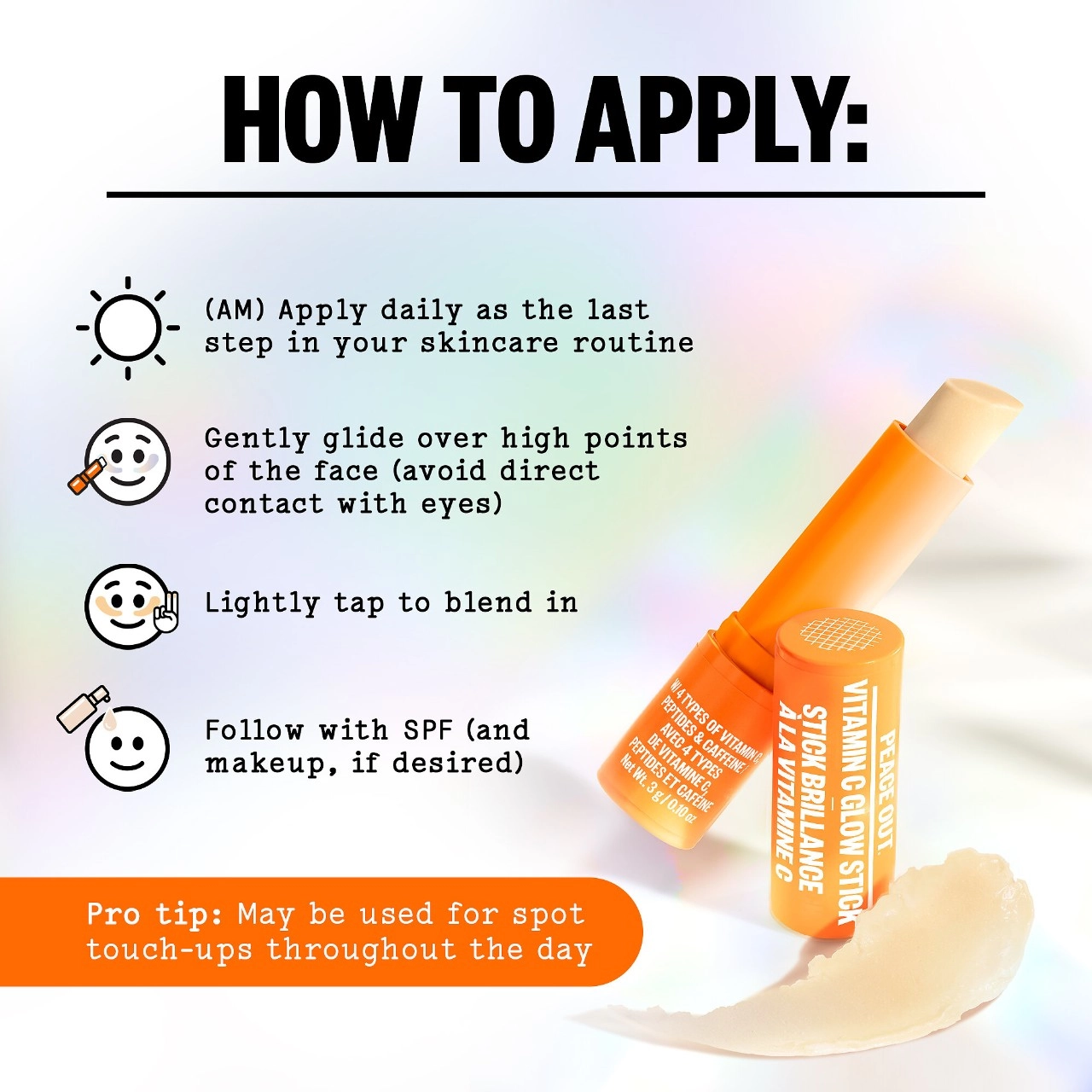 Peace Out 6% Vitamin C Brightening Eye Treatment Serum Glow Stick - Image 9