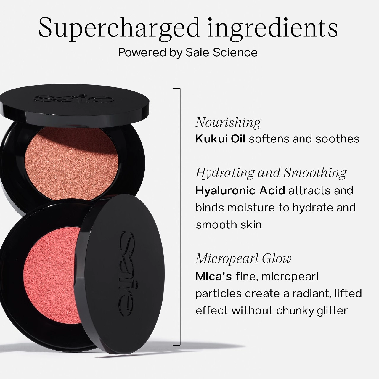 Saie Glow Sculpt Multi-Use Cream Highlighting Blush Color: Quartzglow Refill - Warm Bronze - Image 6