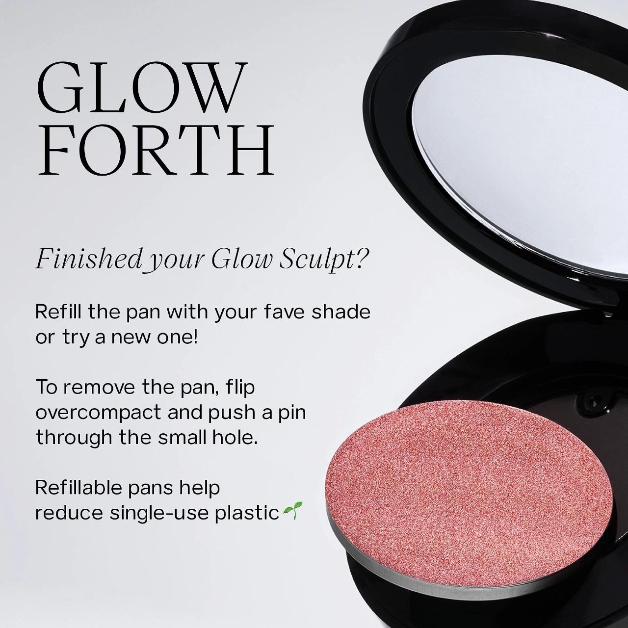 Saie Glow Sculpt Multi-Use Cream Highlighting Blush - Pinkglow Refill - Image 2