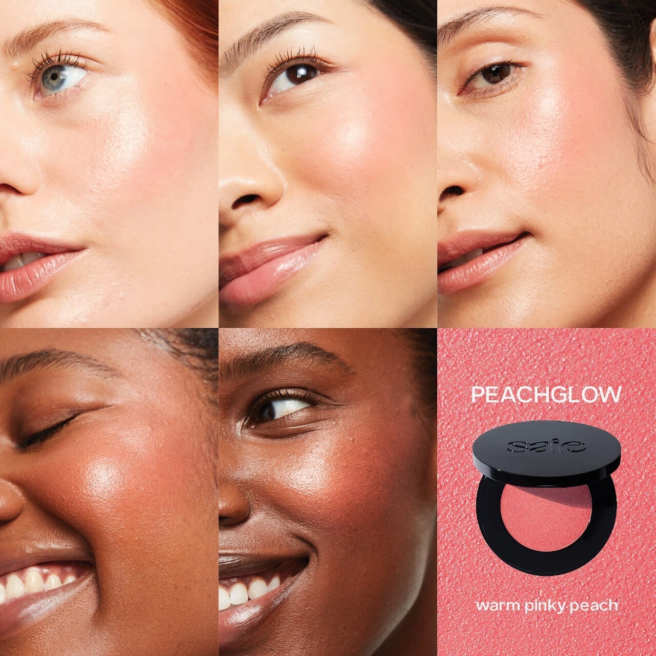Saie Glow Sculpt Multi-Use Cream Highlighting Blush Color: Peachglow Refill - Image 3