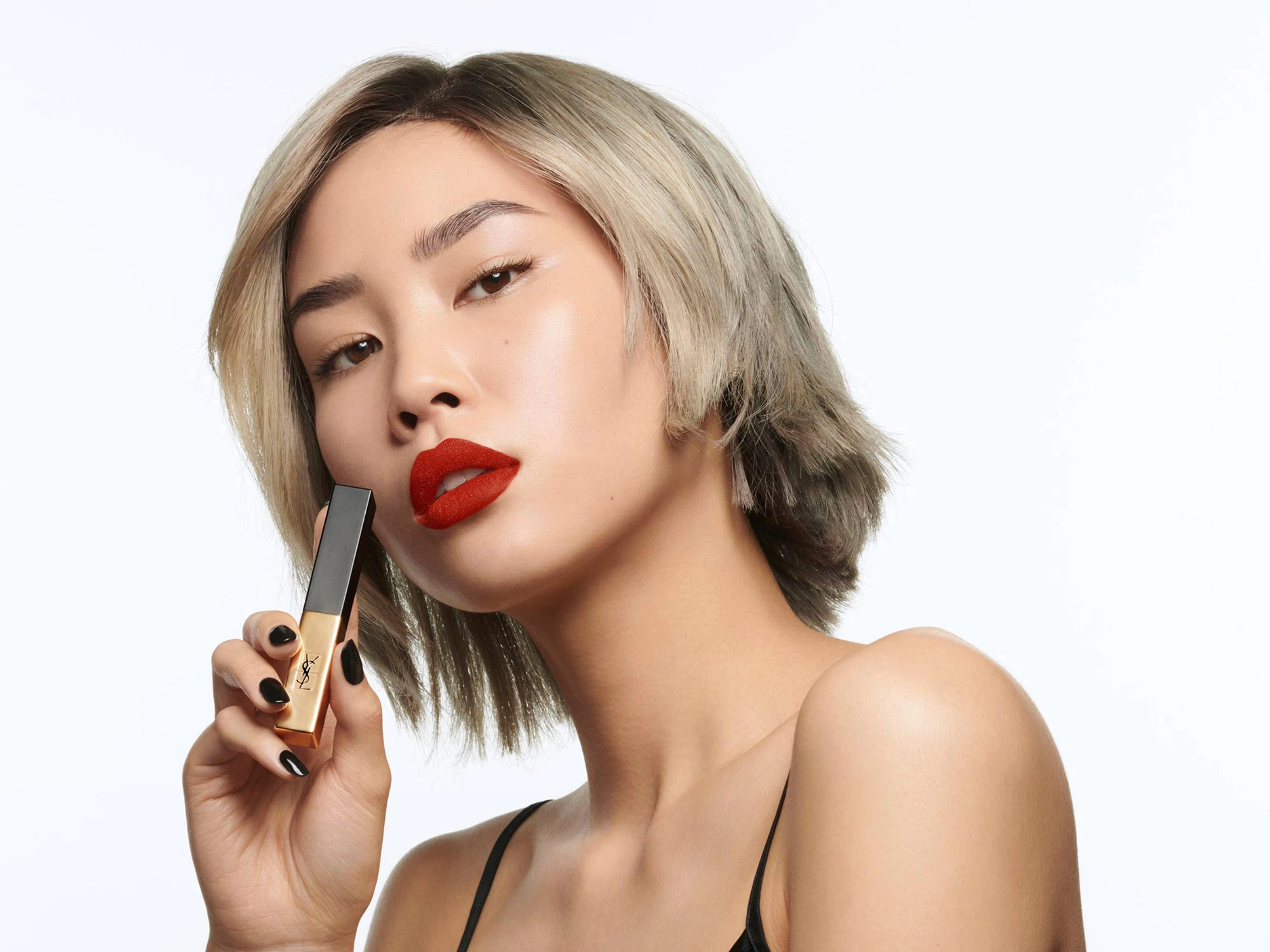 Yves Saint Laurent Rouge Pur Couture The Slim Matte Lipstick Color: 34 Blasting Terra - Nude - Image 4