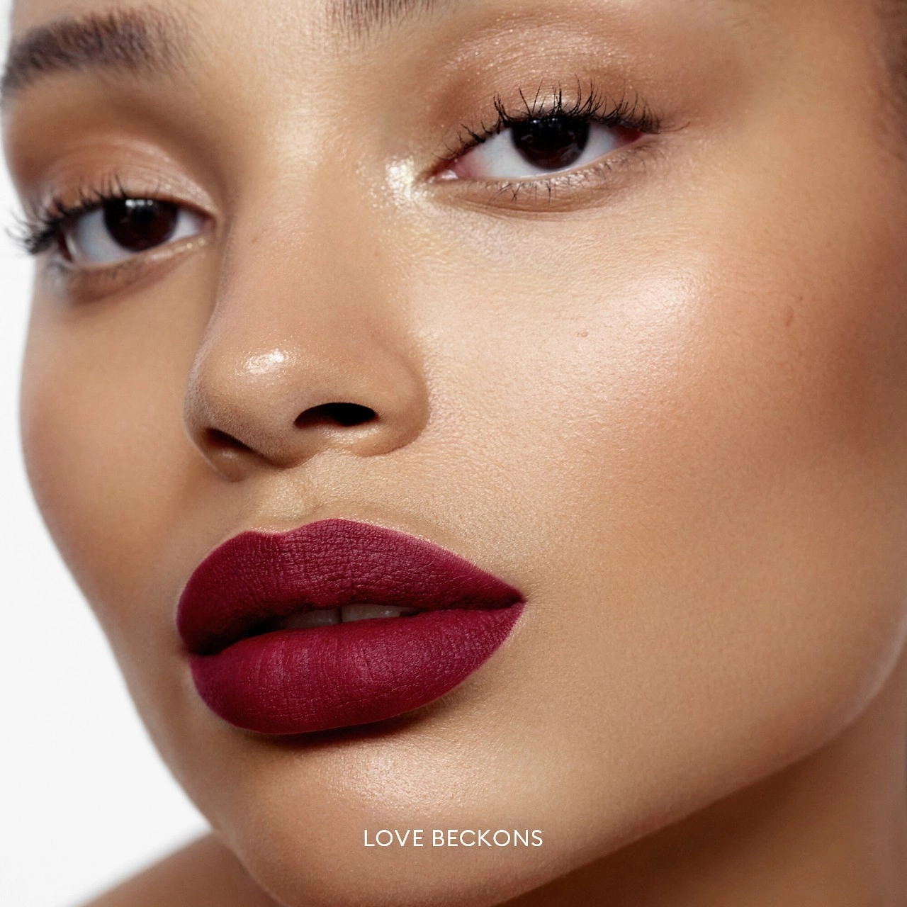 ROSE INC Lip Cream Longwearing Matte Liquid Lipstick with Squalane - Love Beckons Wine Red - Image 3