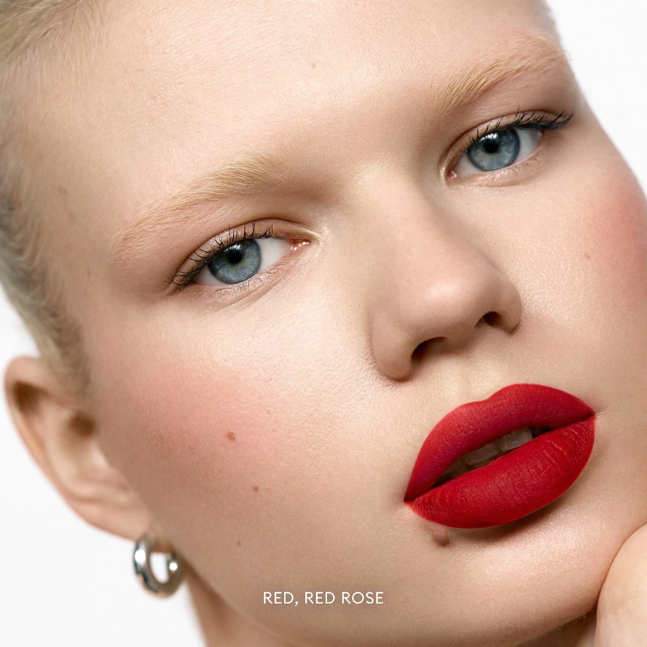 ROSE INC Lip Cream Longwearing Matte Liquid Lipstick with Squalane - Red Red Rose - Image 4