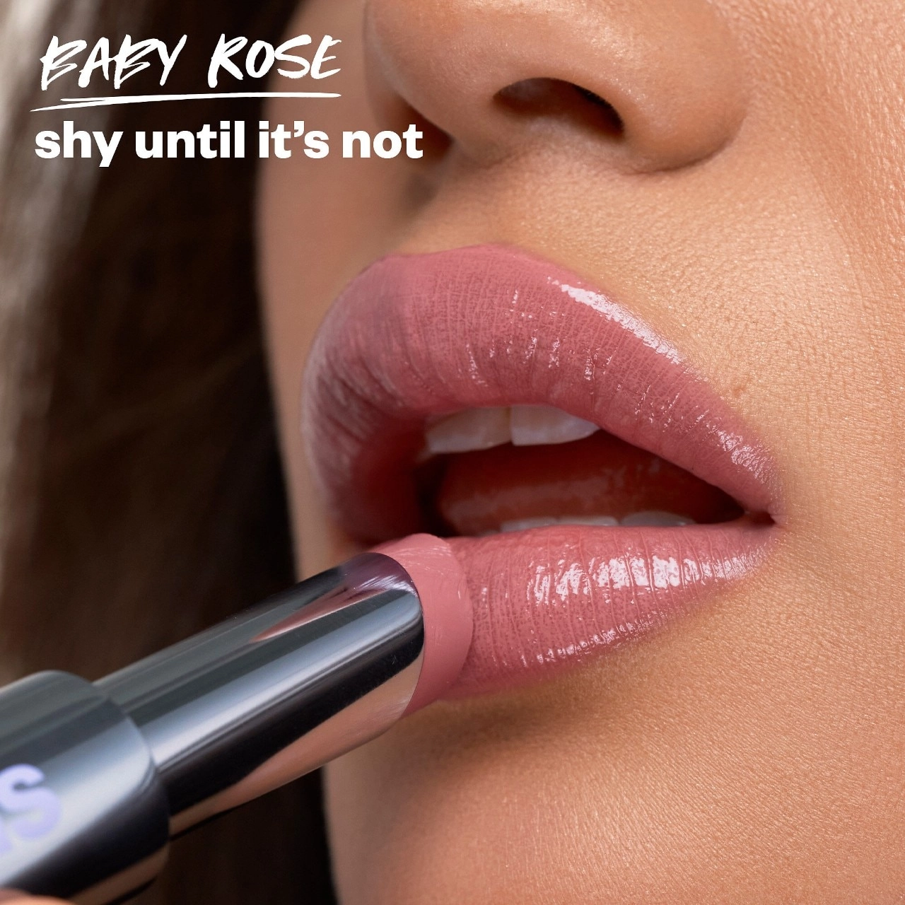 Kosas Wet Stick Moisturizing Shiny Sheer Lipstick with Ceramides - Color: Baby Rose - Image 2