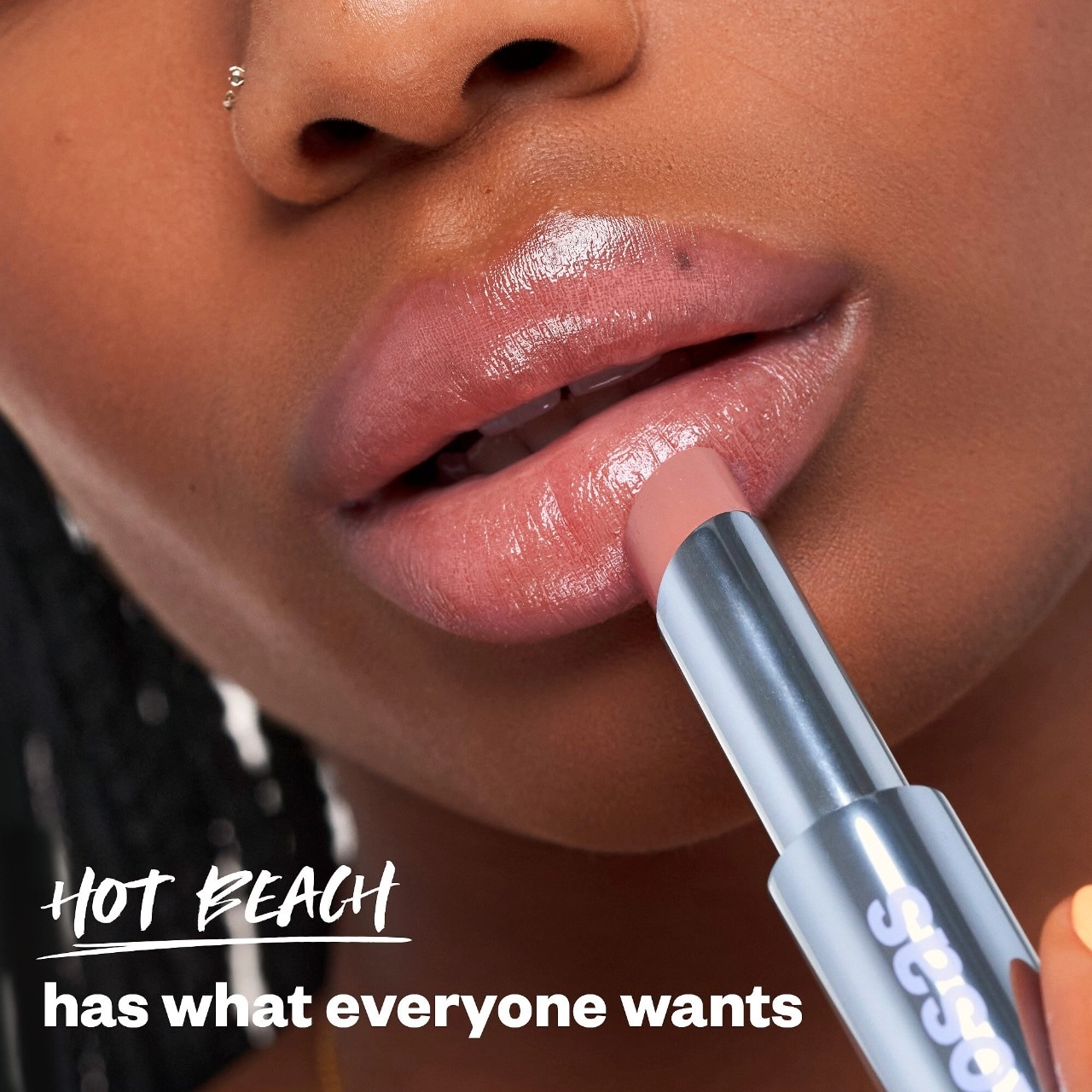 Kosas Wet Stick Moisturizing Shiny Sheer Lipstick with Ceramides - Hot Beach - Image 2