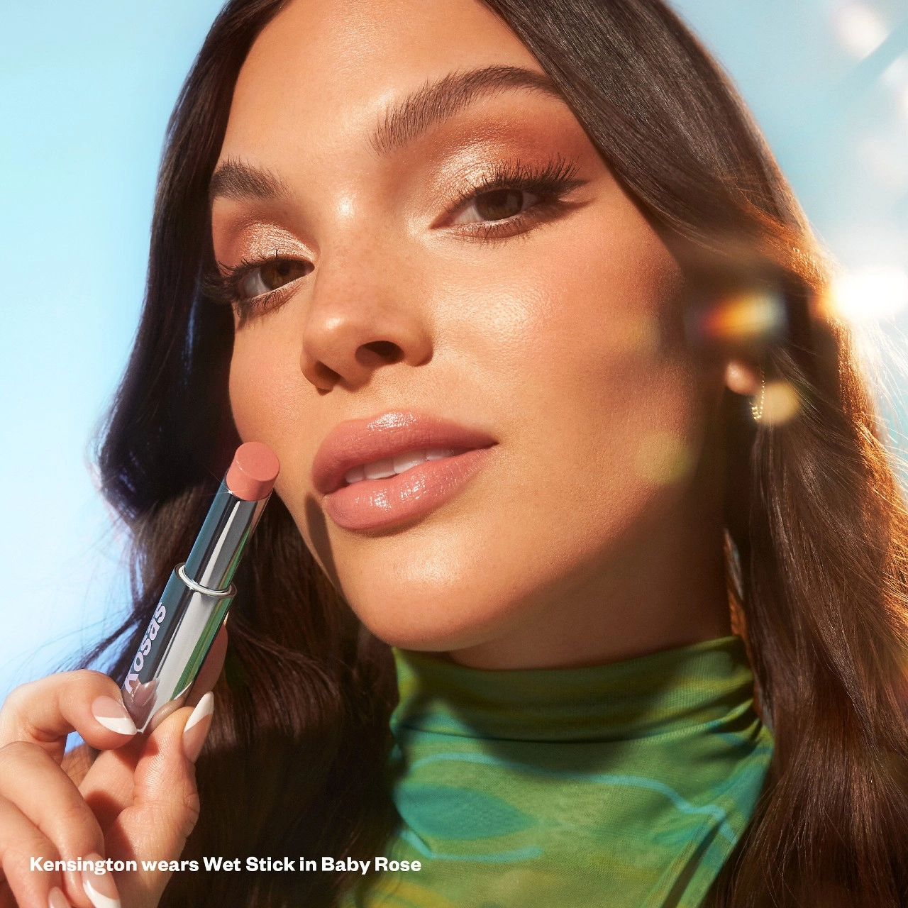 Kosas Wet Stick Moisturizing Shiny Sheer Lipstick with Ceramides - Island High (Warm Toasty Red) - Image 8