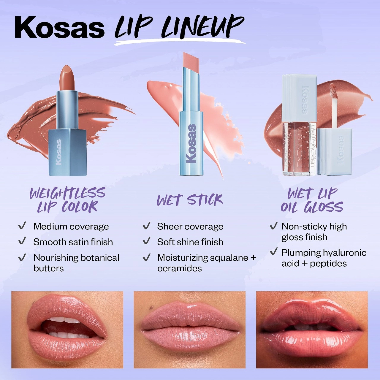 Kosas Wet Stick Moisturizing Shiny Sheer Lipstick with Ceramides - Island High (Warm Toasty Red) - Image 10