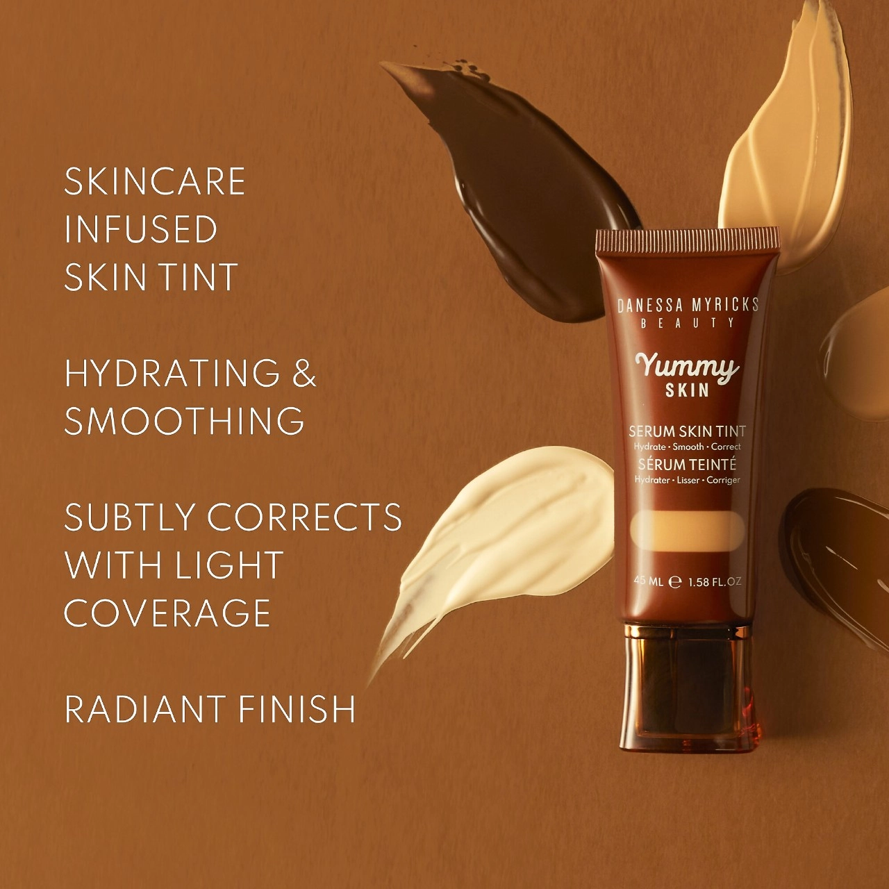 Danessa Myricks Beauty Yummy Skin Soothing Serum Skin Tint Foundation with Peptides + Ceramides Color 15 - Deep Skin with Warm Undertones - Image 7