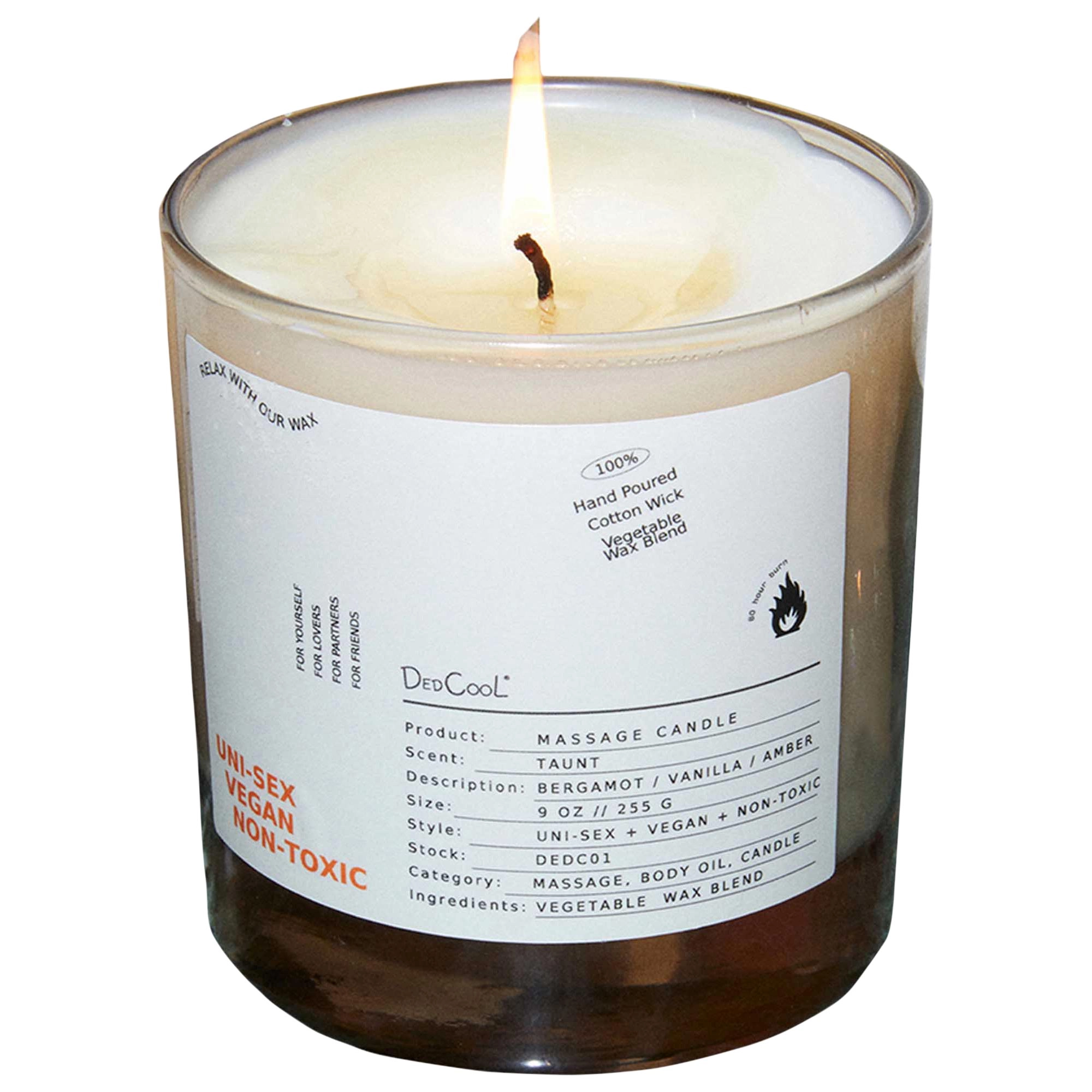 DedCool 01 "Taunt" Massage Candle - Warm & Spicy - 9 oz / 266 mL