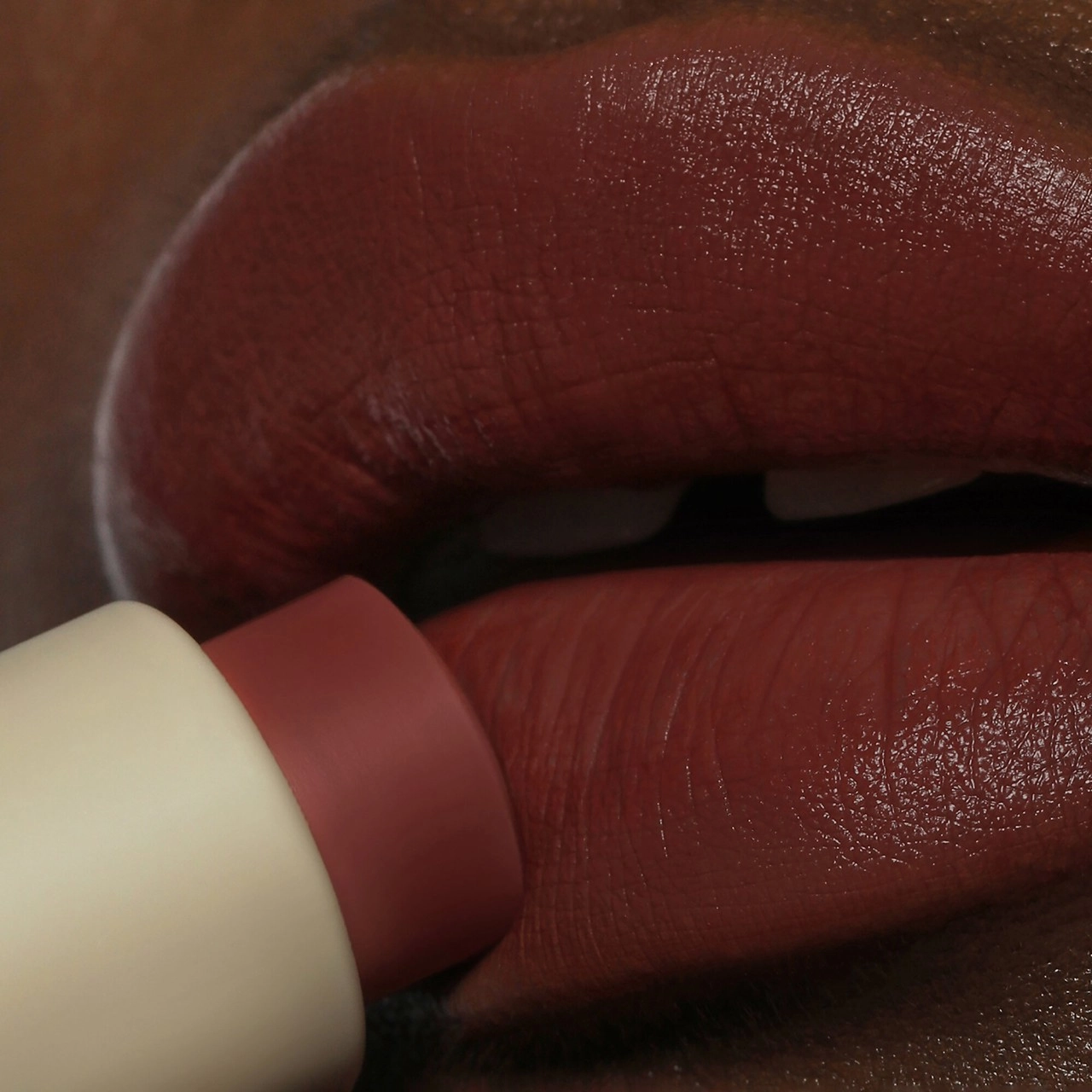 REFY Lip Blush Color: Canyon - Deep Reddy Brown Light Coverage Vegan Stick Formula - Image 2