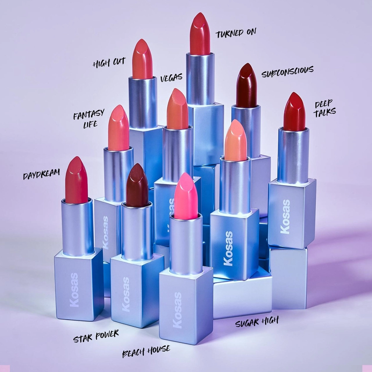 Kosas Weightless Lip Color Nourishing Satin Lipstick in Turned On - Warm Pinkish Brown - Image 7