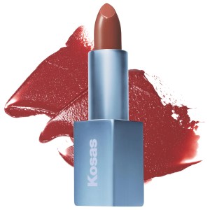 Kosas Weightless Lip Color Nourishing Satin Lipstick in Turned On - Warm Pinkish Brown