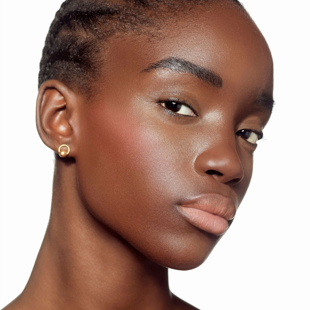 Dior Rouge Blush Color 100 Nude Look - Pressed Powder Formula - Image 5