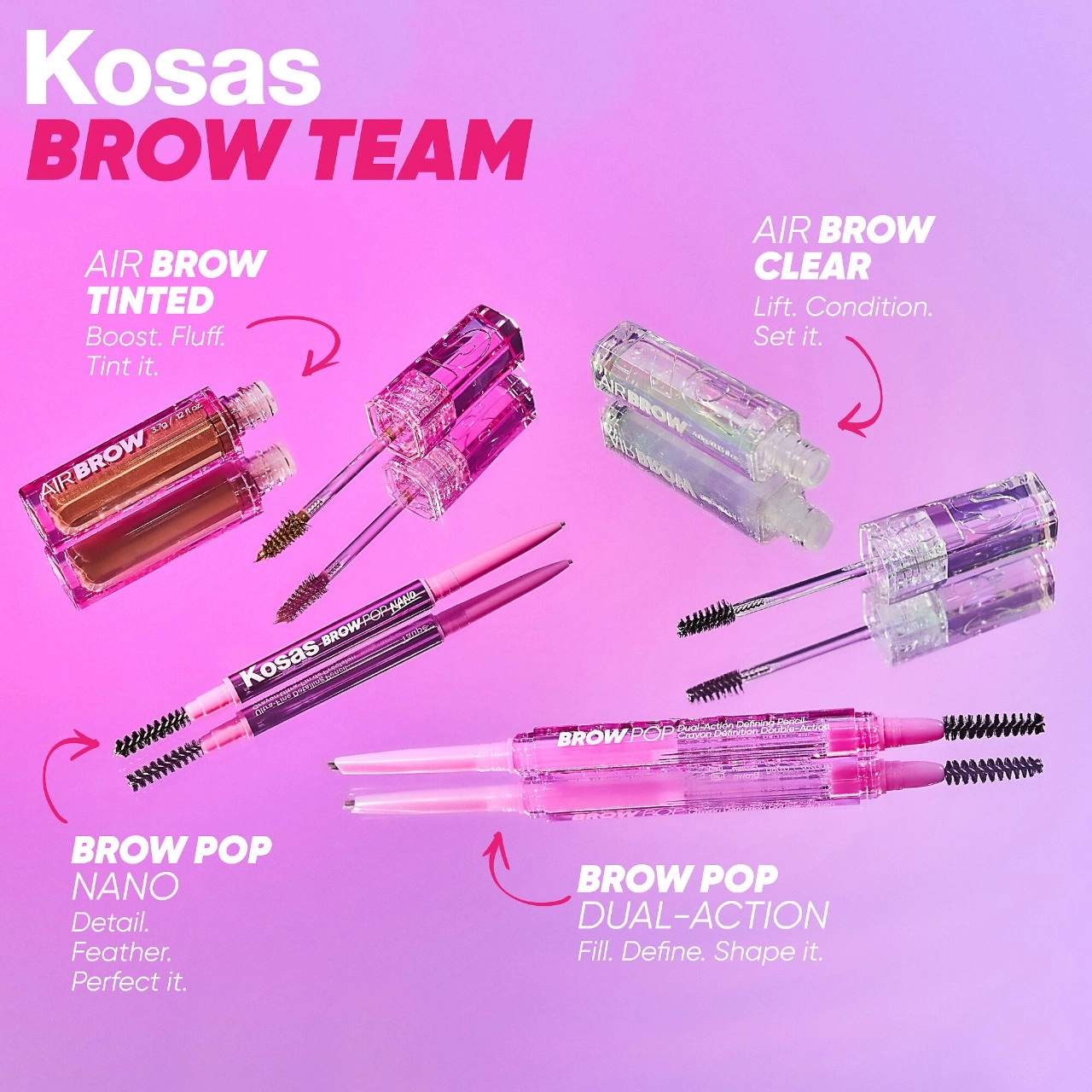 Kosas Brow Pop Nano Ultra-Fine Detailing + Feathering Eyebrow Pencil - Black Vegan - Image 8