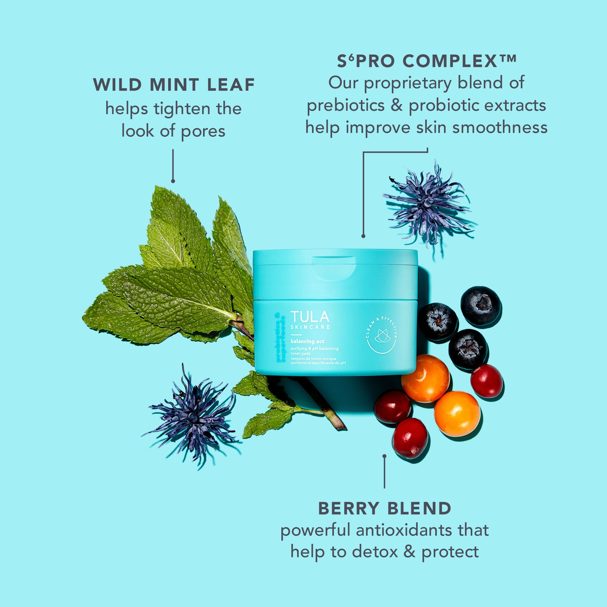 TULA Skincare Balancing Act Purifying & PH Balancing Biodegradable Toner Pads - 60 Pads - Image 3