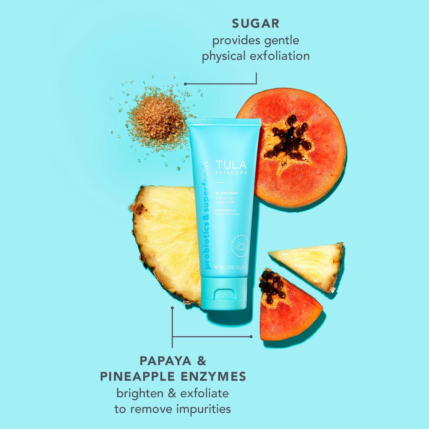 TULA Skincare So Polished Exfoliating Sugar Scrub 2.9 oz / 82 g - Image 3