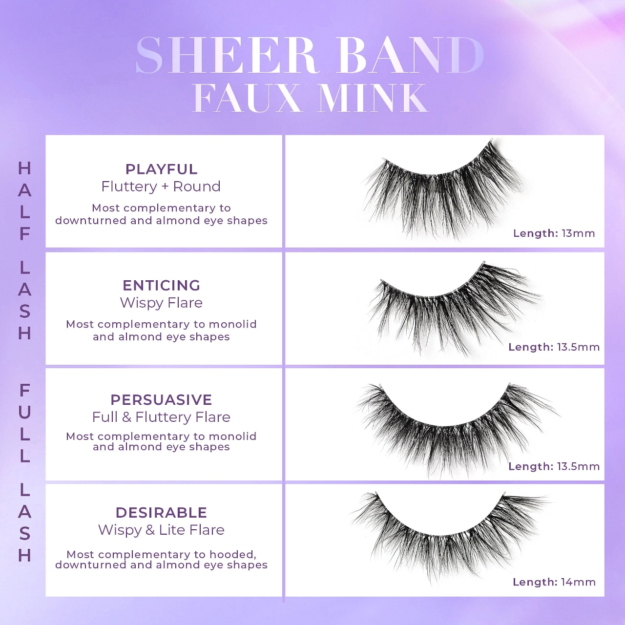 Lilly Lashes Sheer Band False Eyelashes Color: Desirable - Image 11