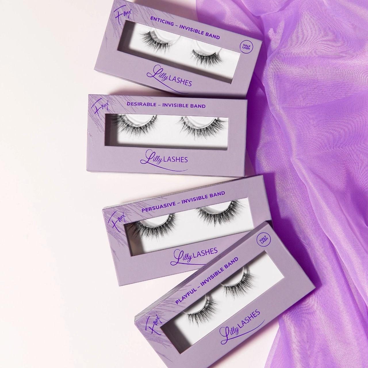 Lilly Lashes Sheer Band False Eyelashes Color: Enticing - Half Lash - Image 10