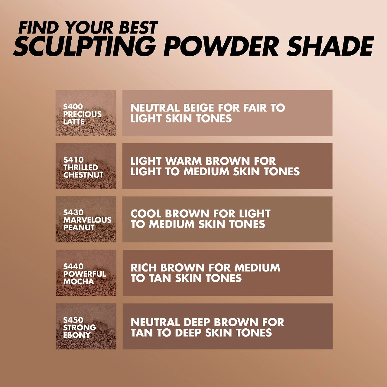MAKE UP FOR EVER Artist Longwear Skin-Fusing Contour Powder - S410 Thrilled Chestnut - Image 5