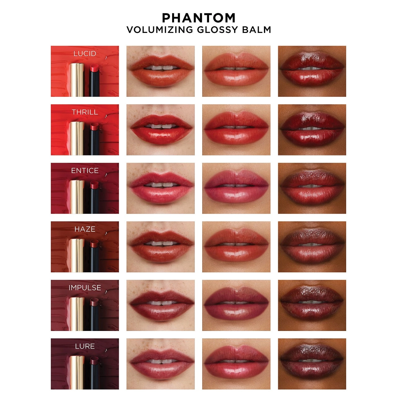 Hourglass Phantom Volumizing Glossy Lip Balm Color: Impulse - Deep Red - Image 5