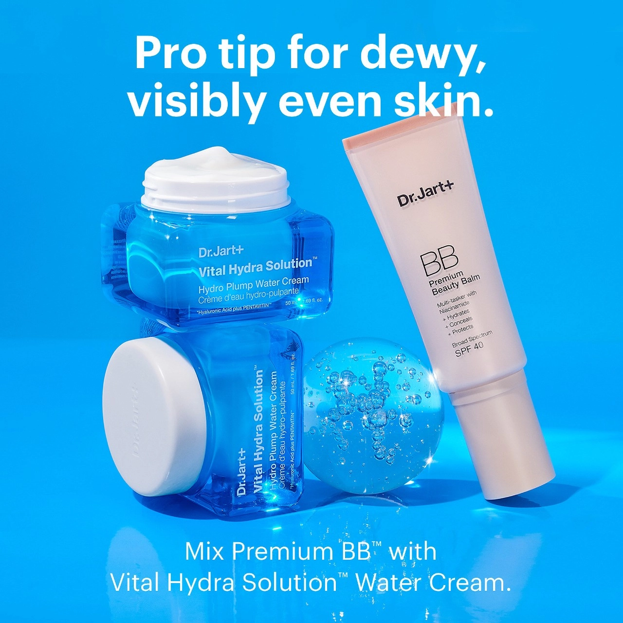 Dr. Jart+ Vital Hydra Solution™ Water Cream Glow Moisturizer with Hyaluronic Acid 1.69 oz / 50 mL - Image 6