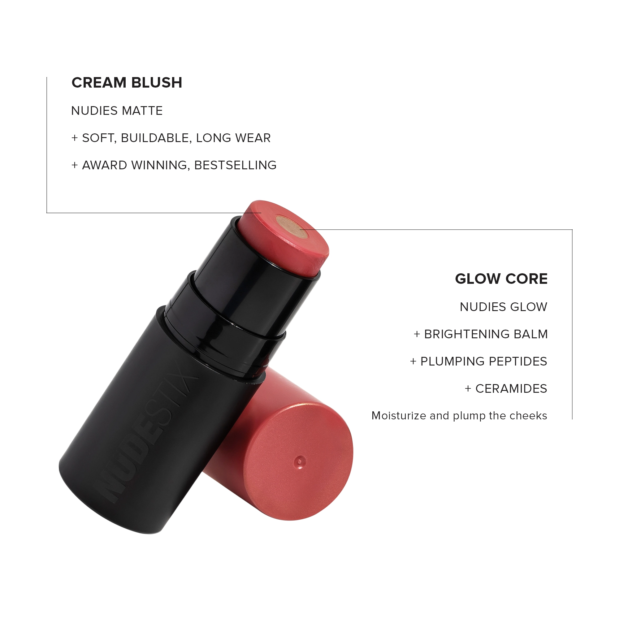 NUDESTIX Nudies Matte + Glow Core All Over Face Blush - Radiant Elegance - Image 3