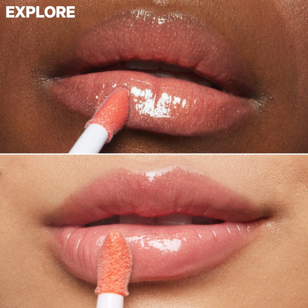 MILK MAKEUP Odyssey Hydrating Non-Sticky Lip Oil Gloss - Explore Coral Shimmer - Image 2